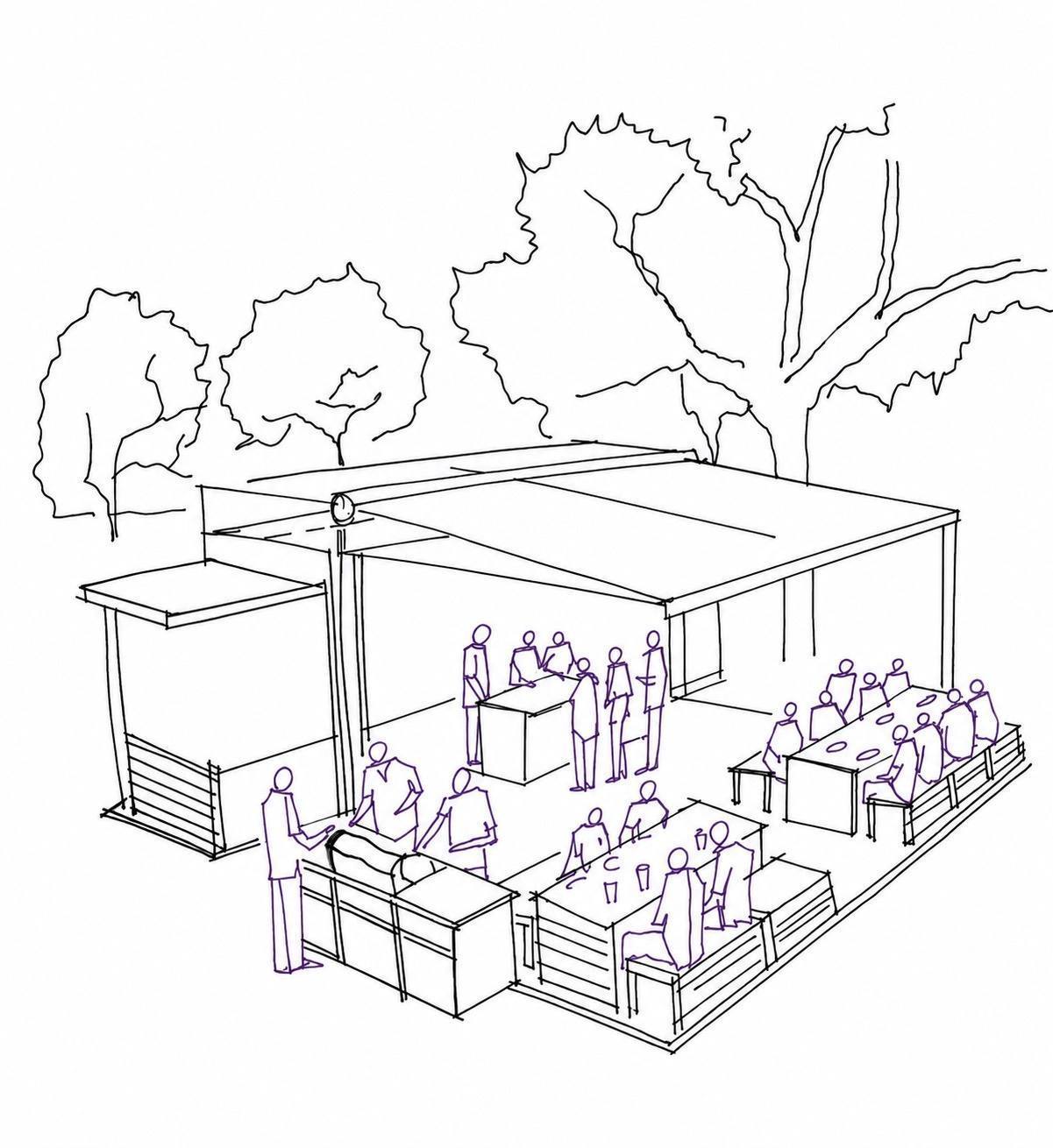 Pop-Up Block Party — concept sketch