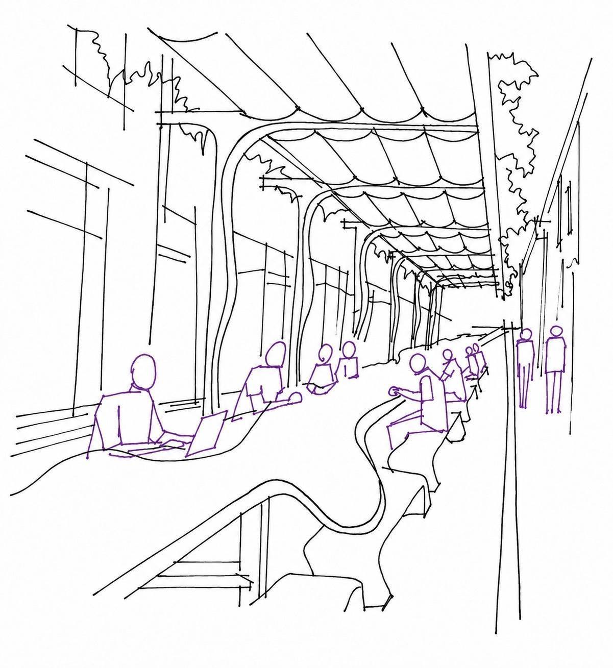 The In Between Table — concept sketch